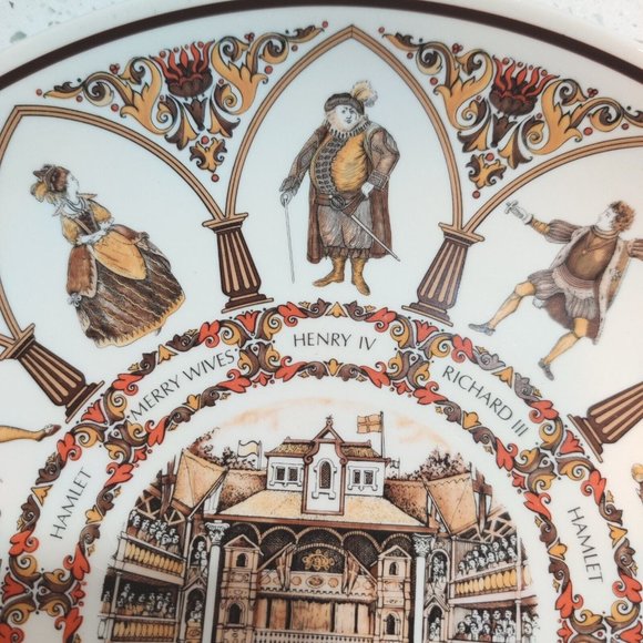 Vtg Wedgwood Etruria Shakespeare Characters All The World's A Stage Plate 10" - Picture 3 of 7